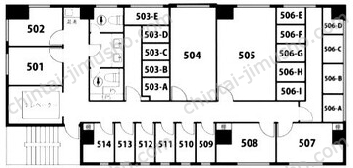 天翔オフィス赤坂ANNEX5Fの間取図