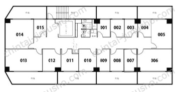 天翔オフィス代々木ANNEXB1Fの間取図