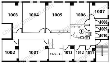天翔オフィス上野末広町10Fの間取図