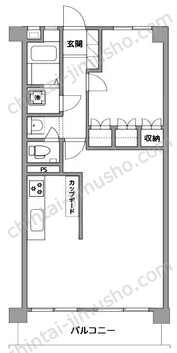 南青ハイツ4Fの間取図