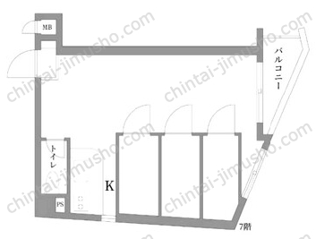 新宿コムロビル7Fの間取図
