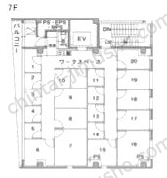 クロスシー渋谷神泉ビル／MID POINT渋谷神泉7Fの間取図