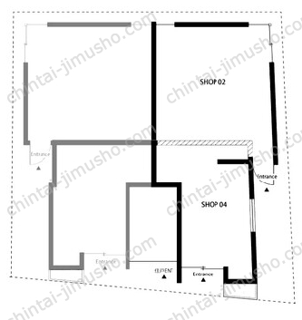 ヤネコテラス1Fの間取図