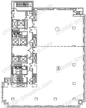 新横浜TECHビル B館4Fの間取図