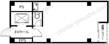 ル・グラシエルBLDG.486Fの間取図
