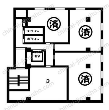 福久ビル4Fの間取図