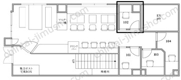グラスプラス高輪／UPオフィス高輪台1Fの間取図