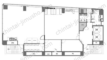 築地センタービル一括貸の間取図