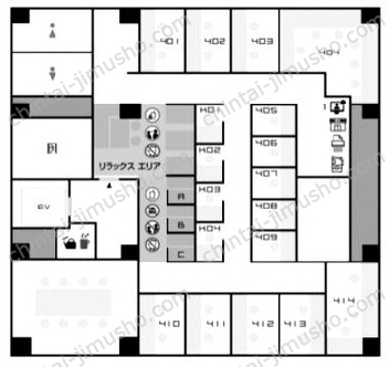 多摩川新宿ビル／ワイムビジネスプラザ新宿御苑4Fの間取図