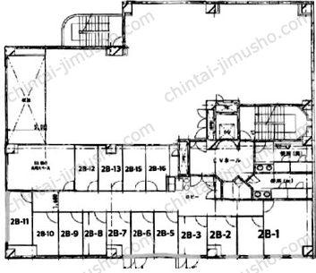 AERBIN AKASAKAビル2Fの間取図