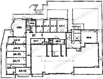 AERBIN AKASAKAビル4Fの間取図