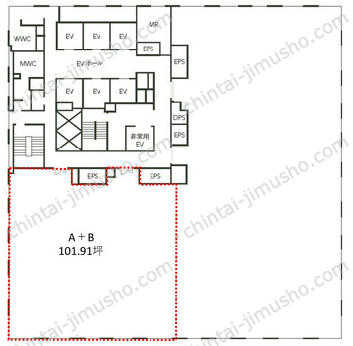 Dタワー西新宿6Fの間取図