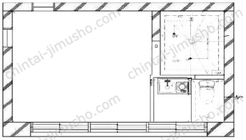 m-cube表参道4Fの間取図