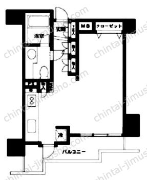 フリーディオ西麻布11Fの間取図