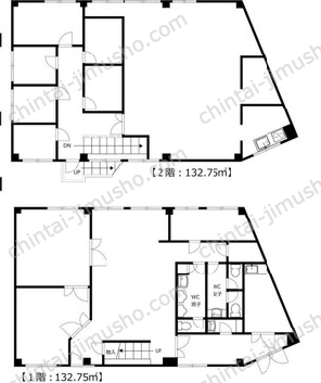 多摩川1丁目ビル一括貸の間取図