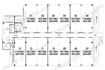三井リンクラボ柏の葉16Fの間取図