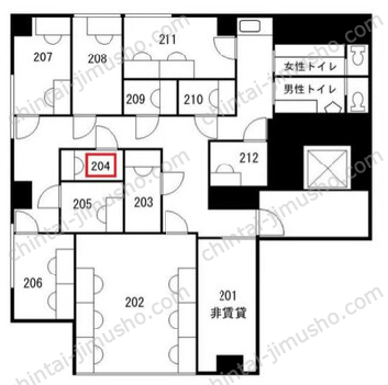 福田ビル2Fの間取図