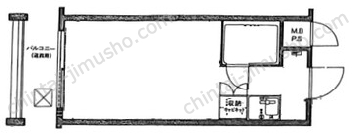 日本橋ロイヤルプラザ7Fの間取図