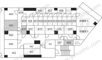 ウィン神田ビル／ウィン神田高橋ビル／アントレオフィス秋葉原4Fの間取図