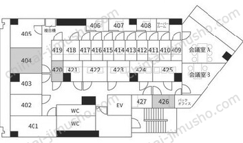 ウィン神田ビル／ウィン神田高橋ビル／アントレオフィス秋葉原4Fの間取図