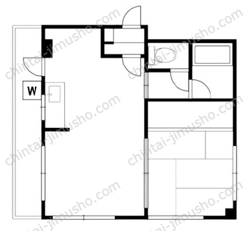 渡部ハイツ4Fの間取図