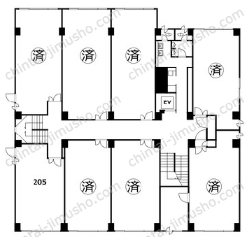 山茂ビル2Fの間取図