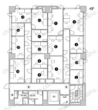 キンガビル/THE HUB横浜関内4Fの間取図