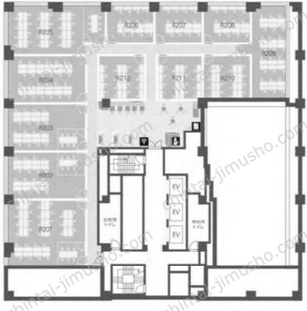 恵比寿ビジネスタワー／ビジネスエアポート恵比寿2Fの間取図