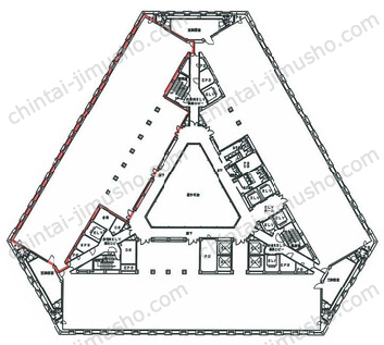 新宿住友ビル45Fの間取図