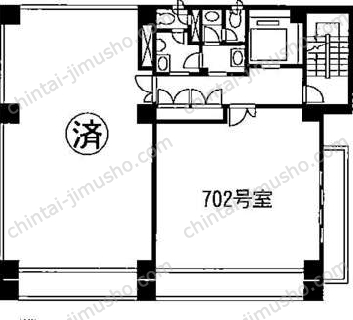 月島NRビル7階の間取図