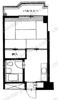 築地永谷コーポラス2Fの間取図
