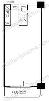 カーサ第二新宿3Fの間取図