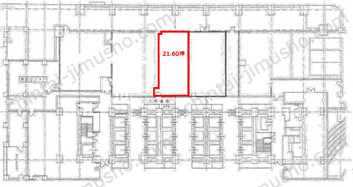 ワールドビジネスガーデン1Fの間取図