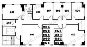 天翔オフィス赤坂6Fの間取図
