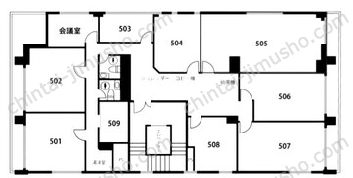 天翔オフィス南青山5Fの間取図