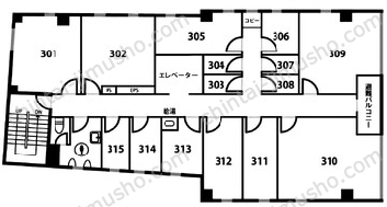 天翔オフィス日本橋茅場町3Fの間取図
