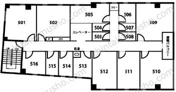 天翔オフィス日本橋茅場町5Fの間取図