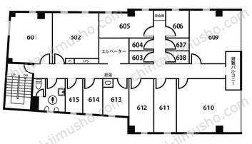 天翔オフィス日本橋茅場町6Fの間取図