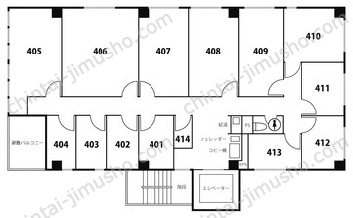 天翔オフィス御茶ノ水4Fの間取図