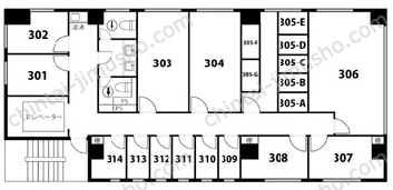 天翔オフィス赤坂ANNEX3Fの間取図