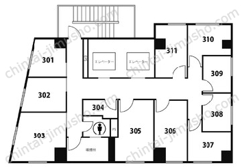 天翔オフィス秋葉原万世橋3Fの間取図