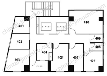 天翔オフィス秋葉原万世橋4Fの間取図