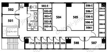 天翔オフィス赤坂ANNEX5Fの間取図