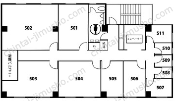 天翔オフィス田町5Fの間取図