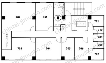 天翔オフィス田町7Fの間取図