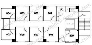 天翔オフィス新橋5丁目8Fの間取図
