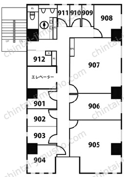 天翔オフィス麻布十番9Fの間取図