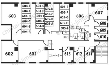 天翔オフィス上野末広町6Fの間取図
