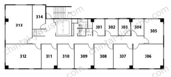天翔オフィス代々木ANNEX3Fの間取図