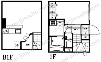 コートヤード表参道一括貸の間取図
